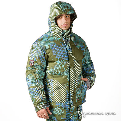 Пуховик Virus, цвет цвет хаки / голубой