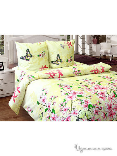 Комплект постельного белья двуспальный, 70*70 см Блакiт, цвет желтый