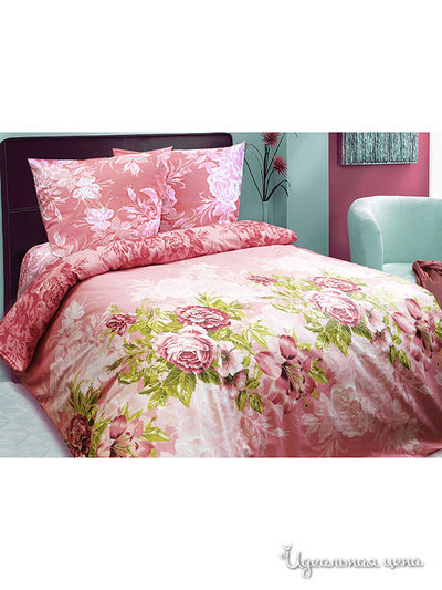 Комплект постельного белья 1,5-спальный, 50*70 см Блакiт, цвет розовый