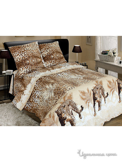 Комплект постельного белья двуспальный, 50*70 см Блакiт, цвет бежевый