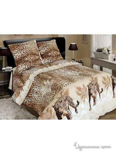 Комплект постельного белья двуспальный, 70*70 см Блакiт, цвет бежевый