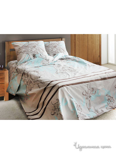 Комплект постельного белья двуспальный, размер наволочки 70х70 Блакiт, цвет мульти