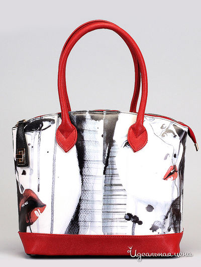 Сумка Flioraj, цвет белый, черный, красный