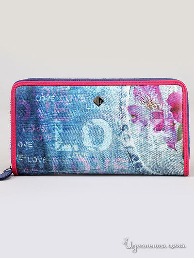 Кошелек Flioraj, цвет синий, розовый