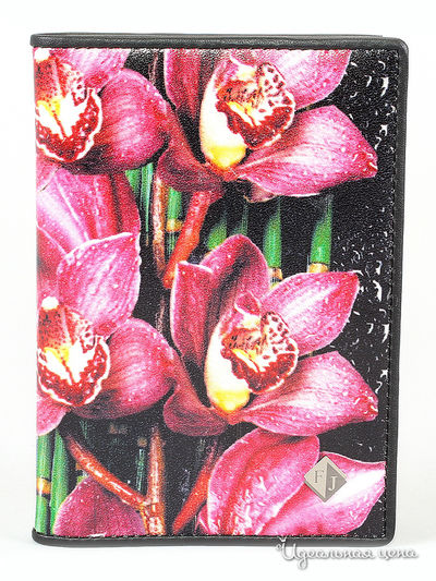 Обложка на паспорт Flioraj, цвет черный, розовый