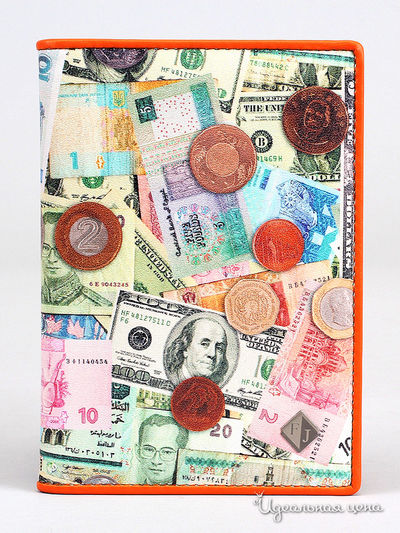 Обложка на паспорт Flioraj, цвет бежевый, рыжий