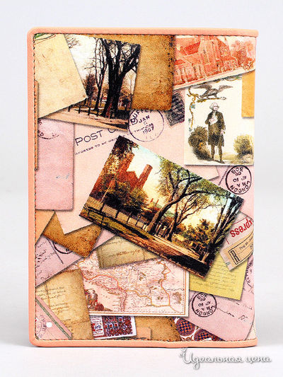 Обложка на паспорт Flioraj, цвет бежевый, розовый