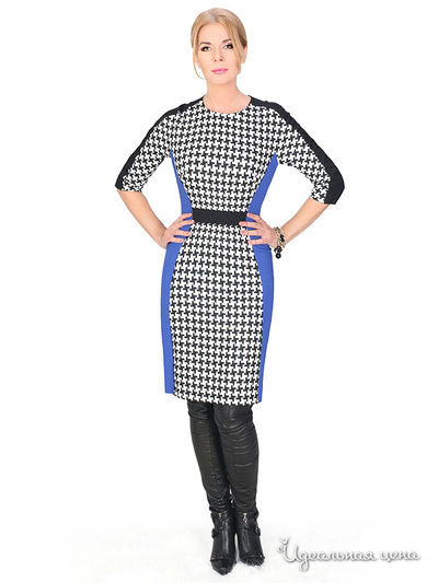 Платье Clever, цвет синий, черный, белый