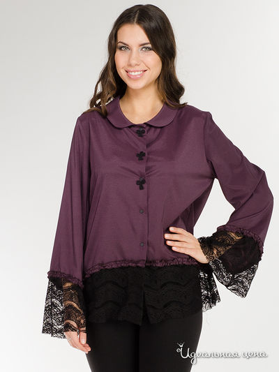 Блуза Adzhedo, цвет темно-фиолетовый