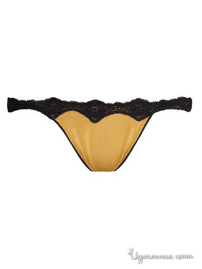 Трусы-стринги Tenerezza, цвет коричневый, горчичный