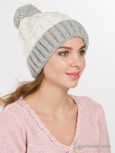 Шапка Green Mandarin, цвет белый, серый