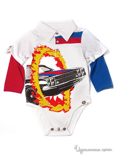 Боди Mini Shatsu, цвет белый, красный, синий