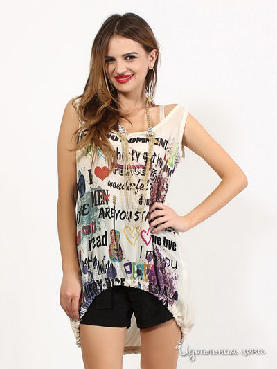 Туника Eva Milano, цвет кремовый