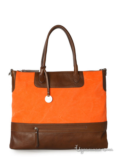 Сумка Pulicati, цвет оранжевый, коричневый