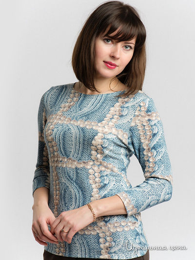 Блуза Essa, цвет голубой, бежевый