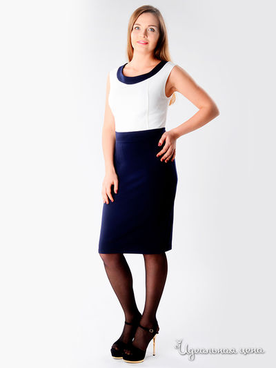 Платье La Via Estelar, цвет темно-синий, белый