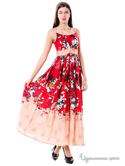 Платье La Via Estelar, цвет бежевый, красный