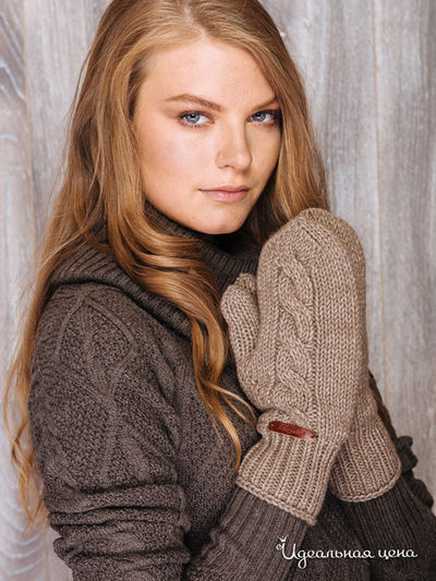 Варежки Noryalli, цвет темно-бежевый