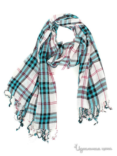 Шарф Flioraj, цвет бирюзовый, молочный