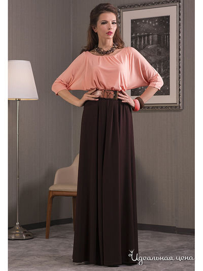 Платье Tasha Martens, цвет персиковый, коричневый