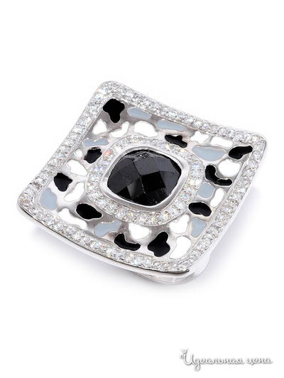 Кольцо SILVER-WINGS, цвет черный, белый