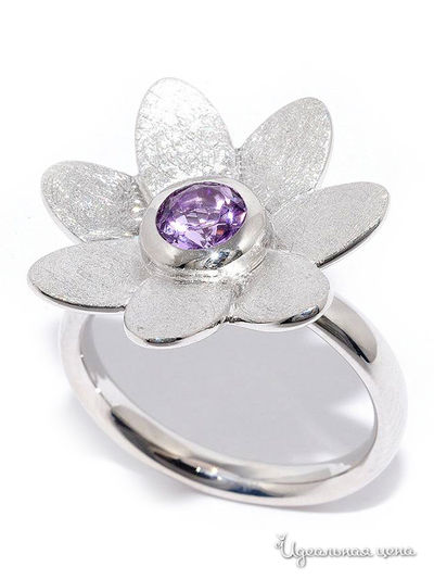Кольцо SILVER-WINGS, цвет сиреневый
