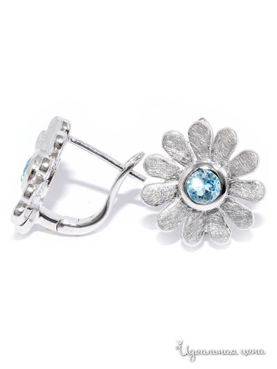 Серьги SILVER-WINGS, цвет голубой