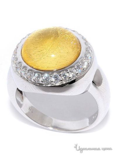 Кольцо SILVER-WINGS, цвет белый, золотой