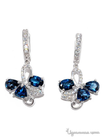 Серьги SILVER-WINGS, цвет синий