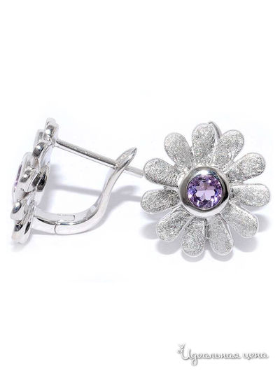 Серьги SILVER-WINGS, цвет сиреневый