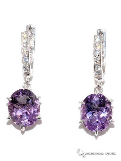 Серьги SILVER-WINGS, цвет сиреневый