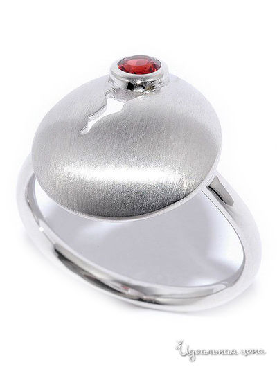 Кольцо SILVER-WINGS, цвет бордовый