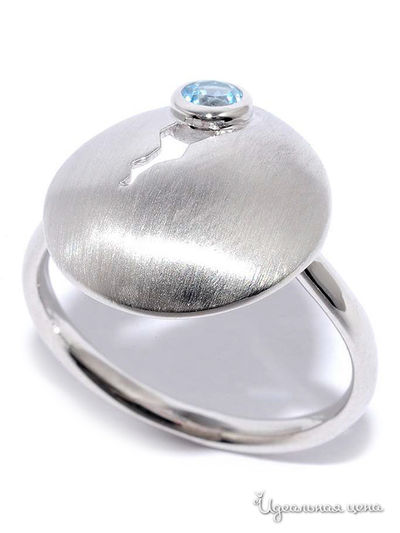 Кольцо SILVER-WINGS, цвет голубой