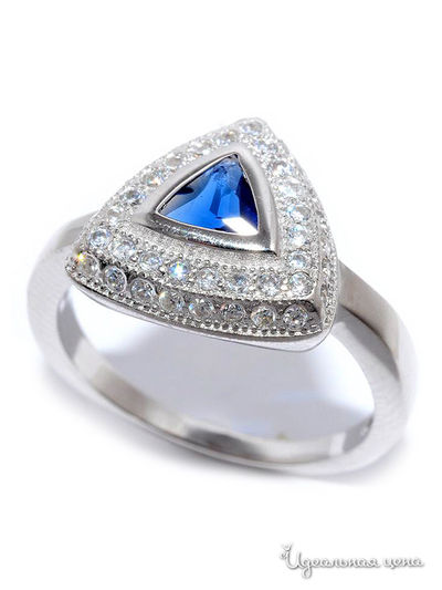 Кольцо SILVER-WINGS, цвет синий