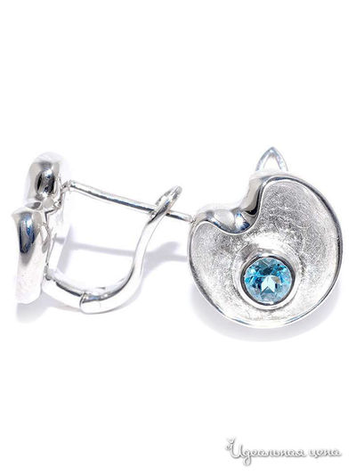 Серьги SILVER-WINGS, цвет голубой