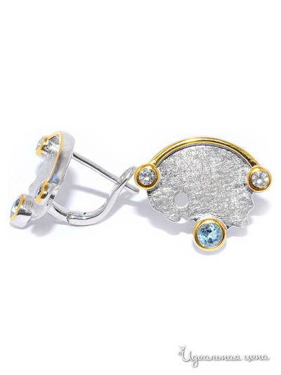 Серьги SILVER-WINGS, цвет голубой