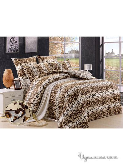 Комплект постельного белья 1,5-спальный Kazanov.A., цвет бежевый, коричневый