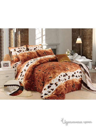 Комплект постельного белья 1,5-спальный Kazanov.A., цвет бежевый, коричневый