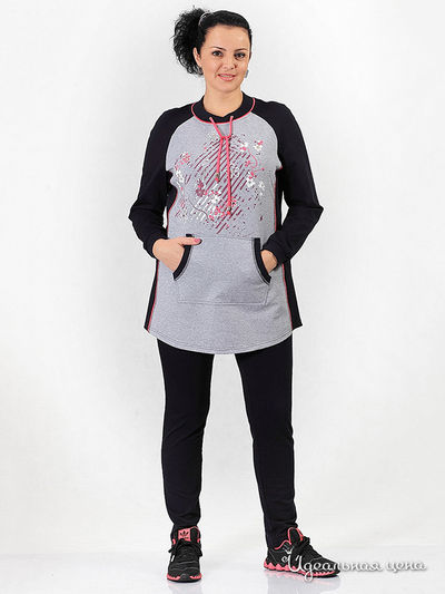 Костюм Мадам Рита, цвет серый, синий