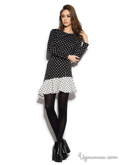 Платье Cardo, цвет черный, белый