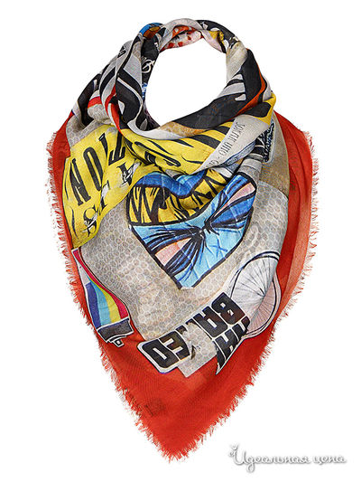 Платок, 120*120 Rob-Art by Katya Rozhdestvenskaya, цвет мультиколор