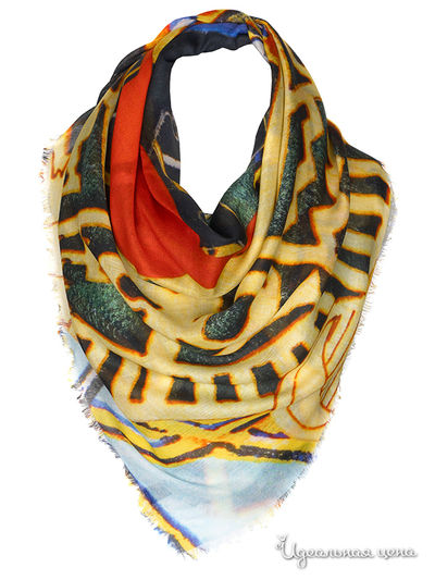 Платок, 120*120 Rob-Art by Katya Rozhdestvenskaya, цвет мультиколор