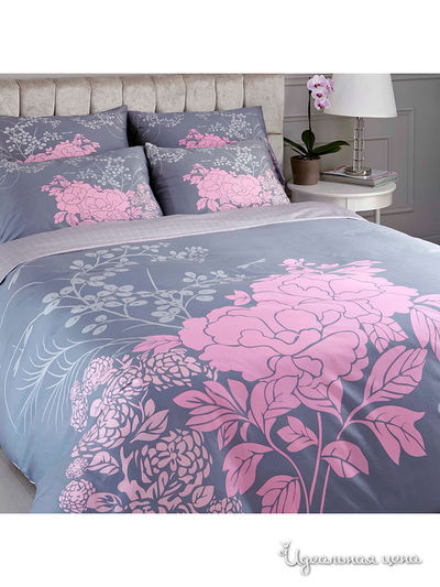 Комплект постельного белья двуспальный Togas, цвет серый, розовый