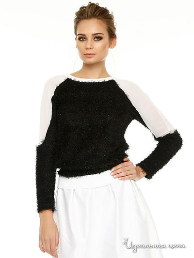 Блуза Boutiquen, цвет черный, белый