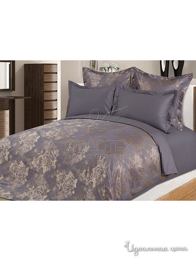 Комплект постельного белья евро Goldtex, цвет серый