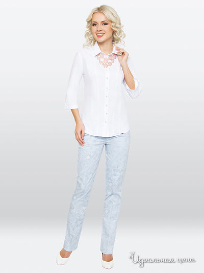 Блуза E. Levy, цвет белый