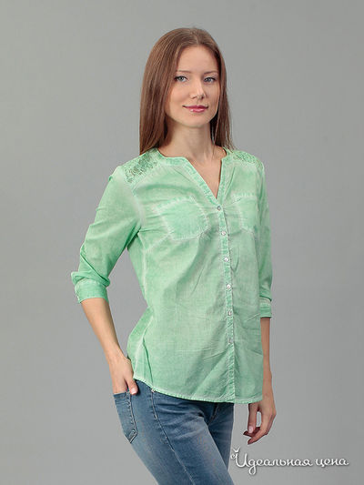 Блуза Tom Tailor, цвет зеленый