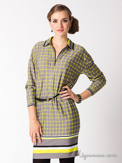 Платье Viaggio Donna, цвет серый, желтый