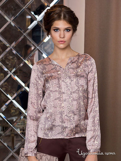 Блуза Viaggio Donna, цвет розовый, коричневый
