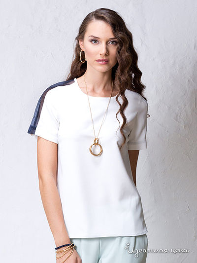 Блуза Viaggio Donna, цвет белый, синий